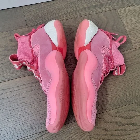 Pharrell Williams x adidas Originals Crazy BYW X Basketball Shoes in Pink EG7723 - Picture 9 of 16